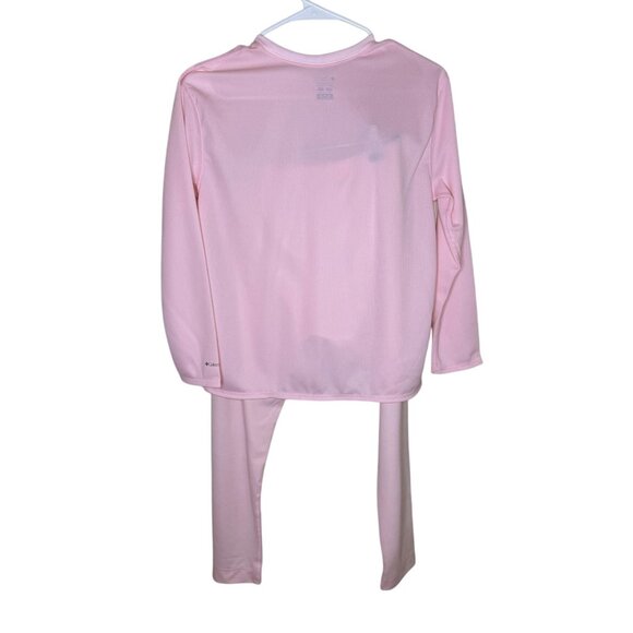Columbia Girl's Light Pink Base Layer 2-Piece Set, Long Sleeves/Pants, Size L/XL - Picture 2 of 9